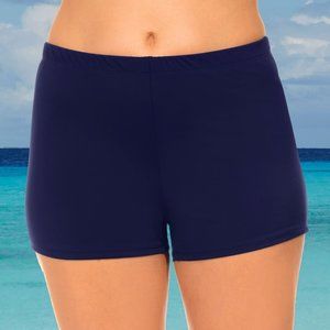 Swimsuits for All Aquabelle Navy Swim Boy Shorts